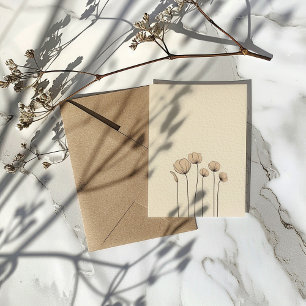 Carte D'accompagnement Tons muets minimalistes pour RSVP QR Code