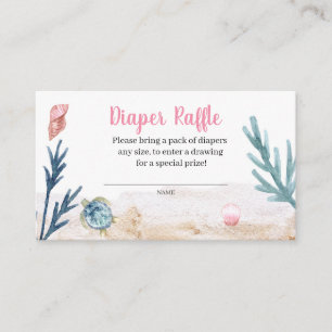 Carte D'accompagnement Tortues de mer de mer filles Raffle de couches