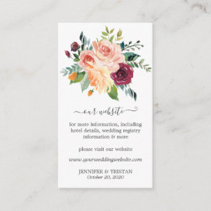 Carte D'accompagnement Toscane Botanique Floral Floroms Mariage Petit