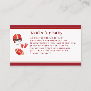 Carte D'accompagnement Touchdowns et minuscules orteils, baby shower de f