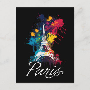 Carte D'accompagnement Tour Eiffel Paris Filles Voyage Vacances France So