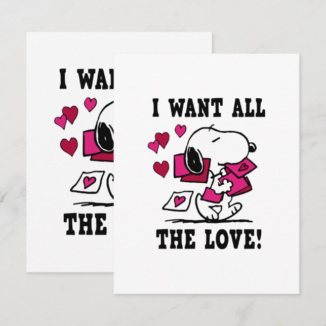 Carte D'accompagnement Tout l'amour Valentine (Devant / Derrière)