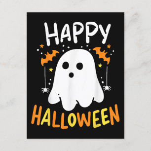 Carte D'accompagnement Tracer Ou Traiter Le Fantôme D'Halloween
