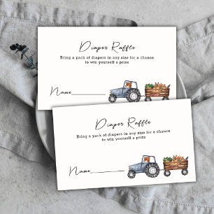 Carte D'accompagnement Tracteur agricole Teddy Bear Diaper Baby shower de