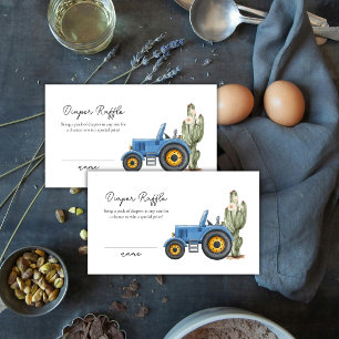 Carte D'accompagnement Tracteur Cactus Désert Couche Bébé Shower Fête de