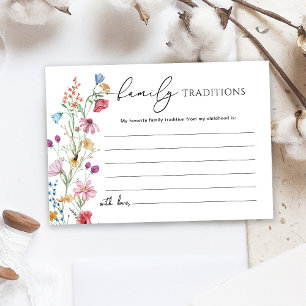 Carte D'accompagnement Traditions familiales de fleurs sauvages
