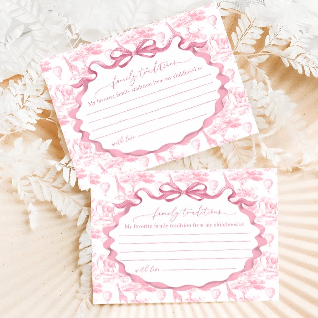 Carte D'accompagnement Traditions familiales Toile Pink Safari (Créateur téléchargé)