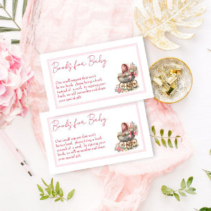 Carte D'accompagnement Transport vintage avec livres de fleurs sur demand