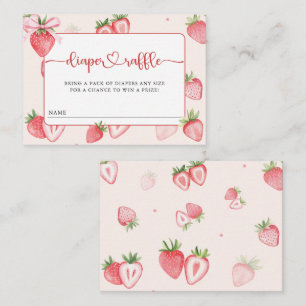 Carte D'accompagnement Trendy Meadow Fraise Baby shower Déchets Raffle