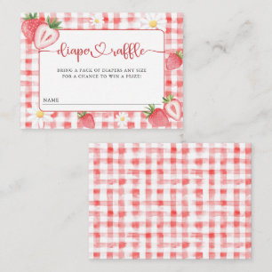 Carte D'accompagnement Trendy Meadow Fraise Baby shower Déchets Raffle
