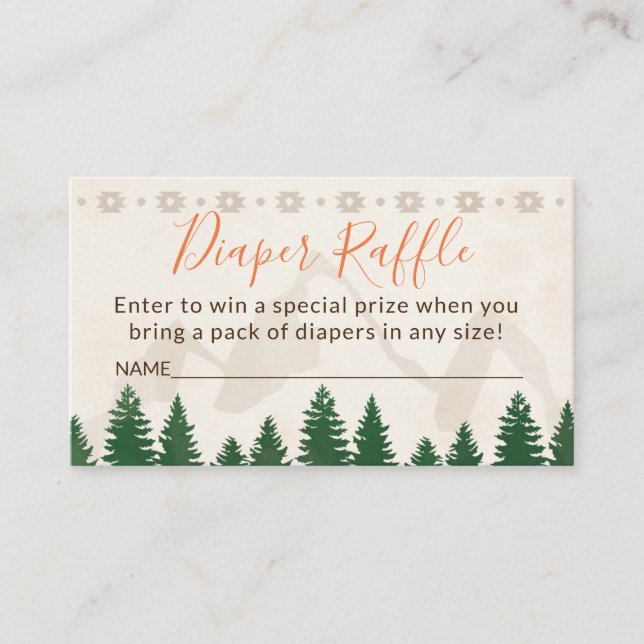 Carte D'accompagnement Tricolore Tribal Adventure Diaper (Devant)