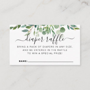 Carte D'accompagnement Tropical Botanical Greenery Feuille Déchets Raffle
