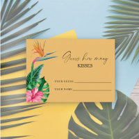 Tropical floral, Devinez combien de baisers jeu nu
