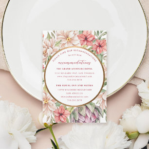 Carte D'accompagnement Tropical Island Pastel Floral Hébergements