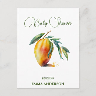 Carte D'accompagnement Tropical Mango | Baby Shower