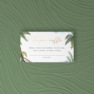 Carte D'accompagnement Tropical Palm Trees Baby shower Déchets Raffle