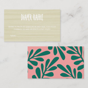 Carte D'accompagnement Tropical Pink Baby À Bord Déchets Raffle