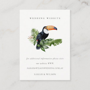 Carte D'accompagnement Tropical Rainforest Toucan Fauna Site Mariage