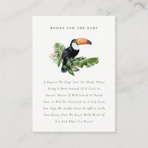 Carte D'accompagnement Tropical Rainforest Toucan Livres pour le Baby sho