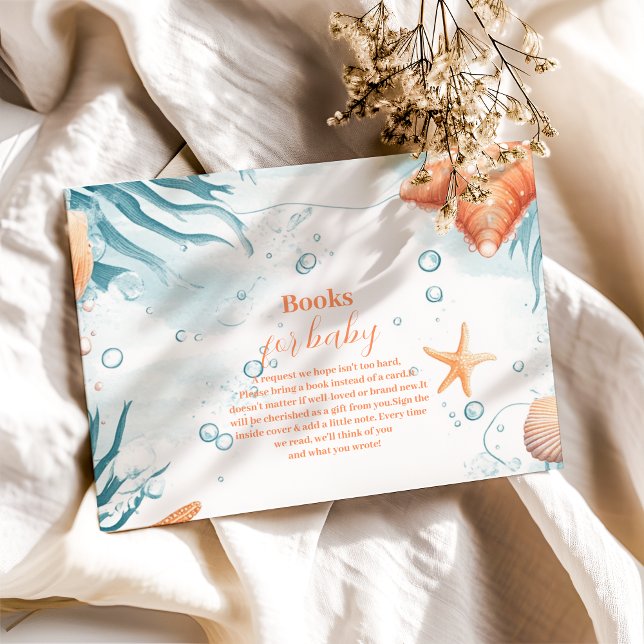 Carte D'accompagnement Tropical Summer Beach Starfish Livres pour bébé (Créateur téléchargé)