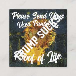 Carte D'accompagnement Trump, veuillez envoyer vos culottes usées comme p