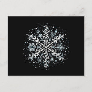 Carte D'accompagnement Tshirts Retro Snowflake pour femmes