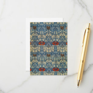 Carte D'accompagnement Tulip et Rose Date, Design 1876 William Morris