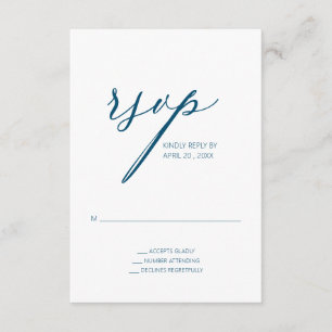 Carte D'accompagnement Turquoise RSVP Enclos