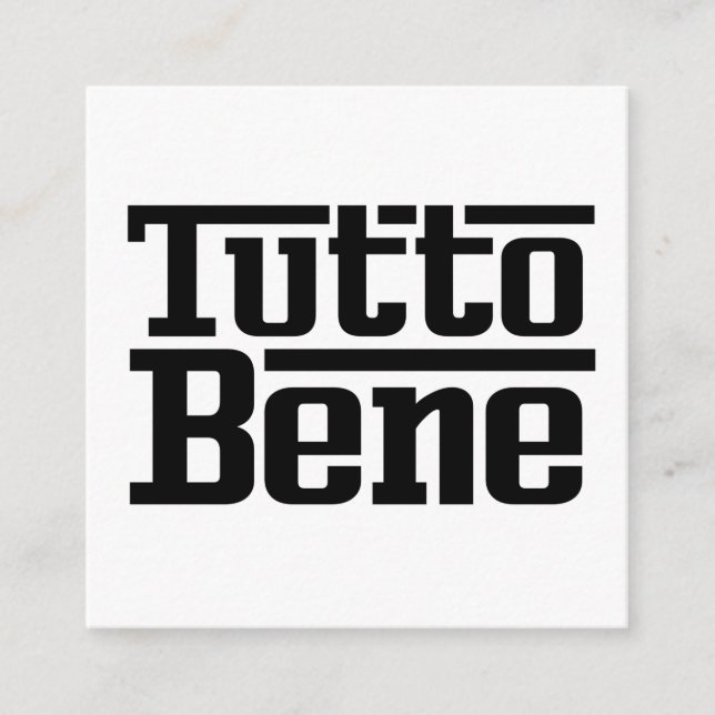 Carte D'accompagnement Tutto Bene (Devant)