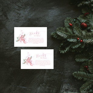 Carte D'accompagnement Tutu de ballerine rose pour Baby Shower Livres