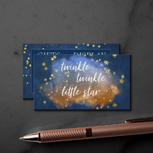 Carte D'accompagnement Twinkle Little Star   Affichage cadeau Brown Gold 