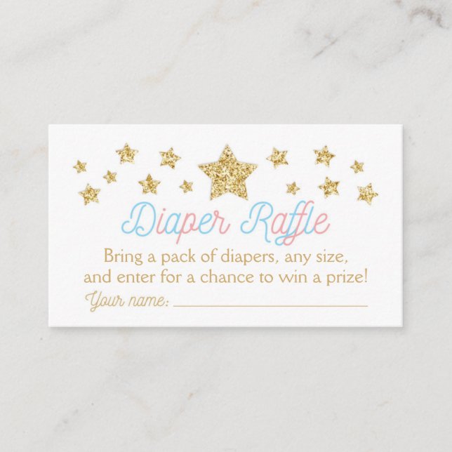 Carte D'accompagnement Twinkle Little Star Baby shower Déchets Raffle (Devant)