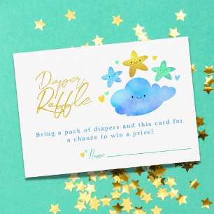 Carte D'accompagnement Twinkle Little Star Baby shower Déchets Raffle