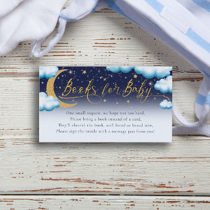 Carte D'accompagnement Twinkle Little Star Blue Boy Baby shower Livres