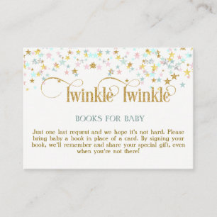 Carte D'accompagnement Twinkle Little Star Books for Baby Request Card