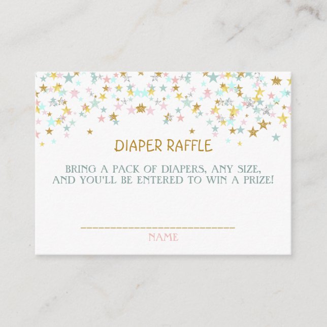 Carte D'accompagnement Twinkle Little Star Diaper Raffle Africain América (Devant)