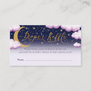 Carte D'accompagnement Twinkle Little Star Girl Baby shower Déchets Raffl