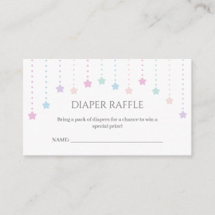 Carte D'accompagnement Twinkle Little Stars Baby shower Diaper Raffle