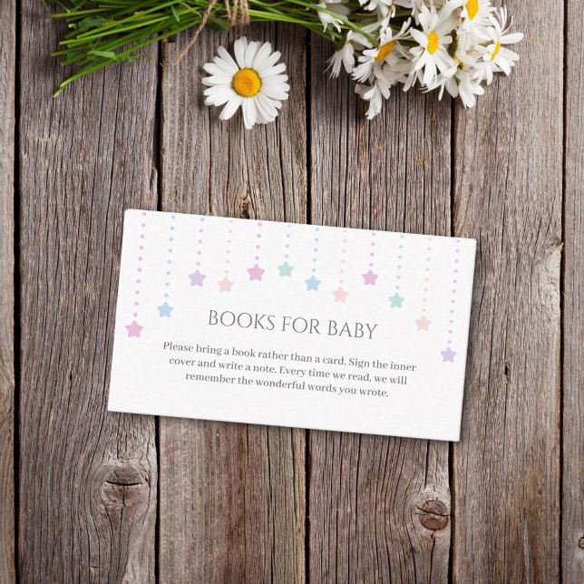 Carte D'accompagnement Twinkle Little Stars Baby showers Livres Pour Bébé (Créateur téléchargé)