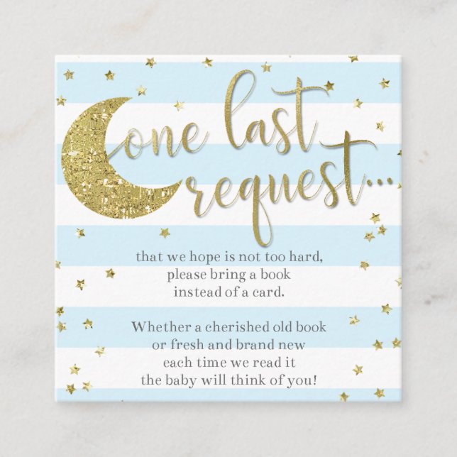 Carte D'accompagnement Twinkle Twinkle Little Star Blue Book Insert Card (Devant)