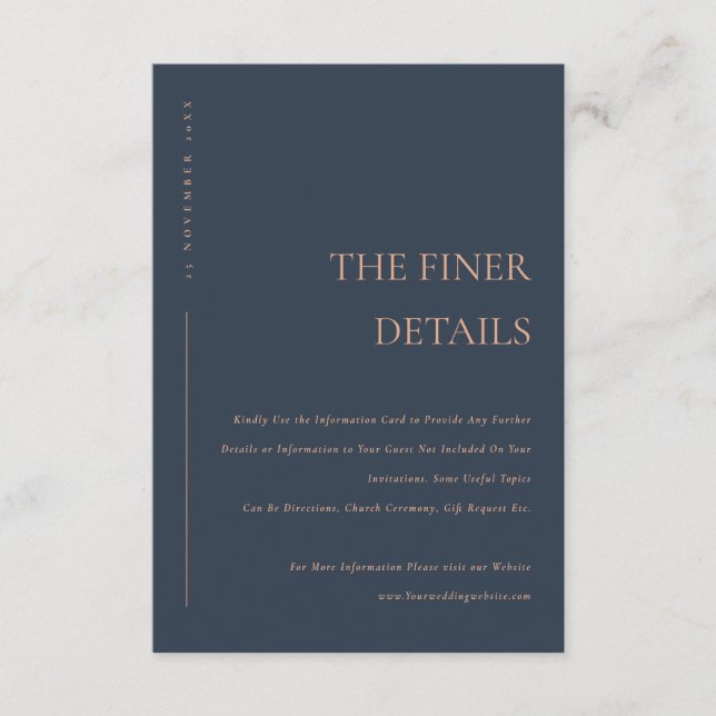 Carte D'accompagnement Typographie de rouille moderne minimale de la mari (Devant)