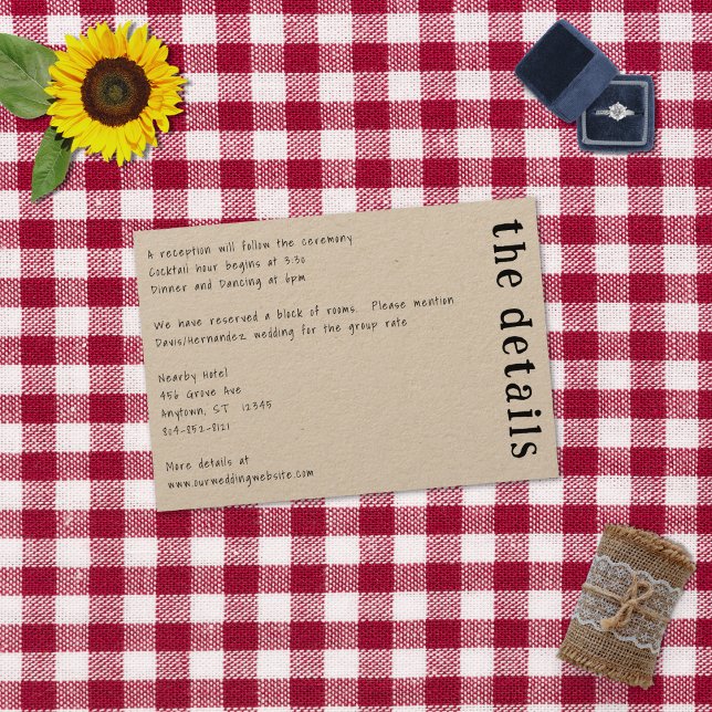 Carte D'accompagnement Typographie manuscrite décontractée Kraft (Créateur téléchargé)