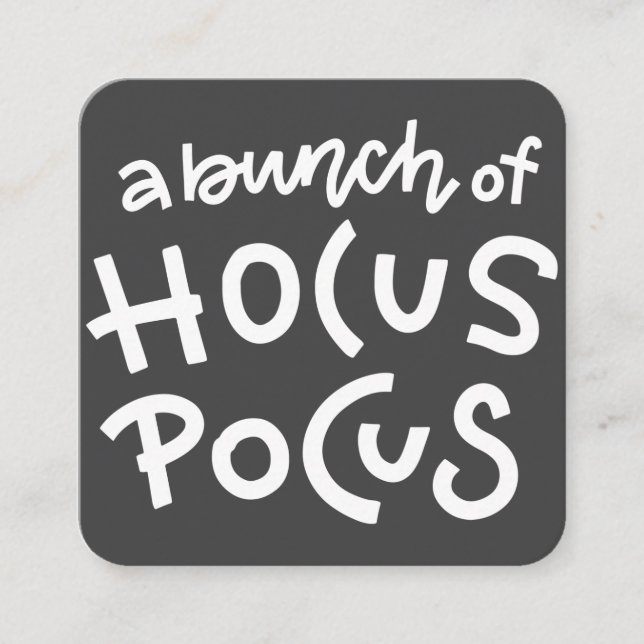 Carte D'accompagnement Typographie moderne Cute Hocus Pocus Halloween (Devant)