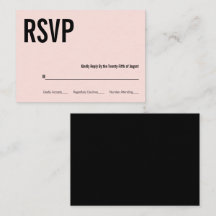 Typographie rose simple et minimale Mariage RSVP
