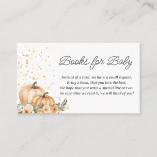 Carte D'accompagnement Un Baby shower Automne Un Peu Citrouille | Neutre