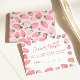 Carte D'accompagnement Un Baby shower de fraises doux au Berry