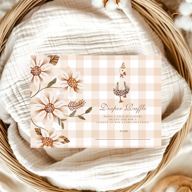 Carte D'accompagnement Un Baby shower d'oie sotte, un feuillet (Créateur téléchargé)