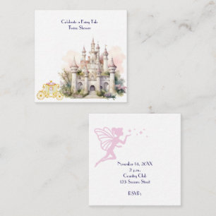 Carte D'accompagnement Un Baby shower jumeau à conte de fées
