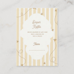 Carte D'accompagnement Un bébé abeille Tirage au sort Baby Shower