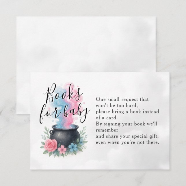 Carte D'accompagnement Un bébé brasse des livres d'Halloween pour bébé (Devant / Derrière)